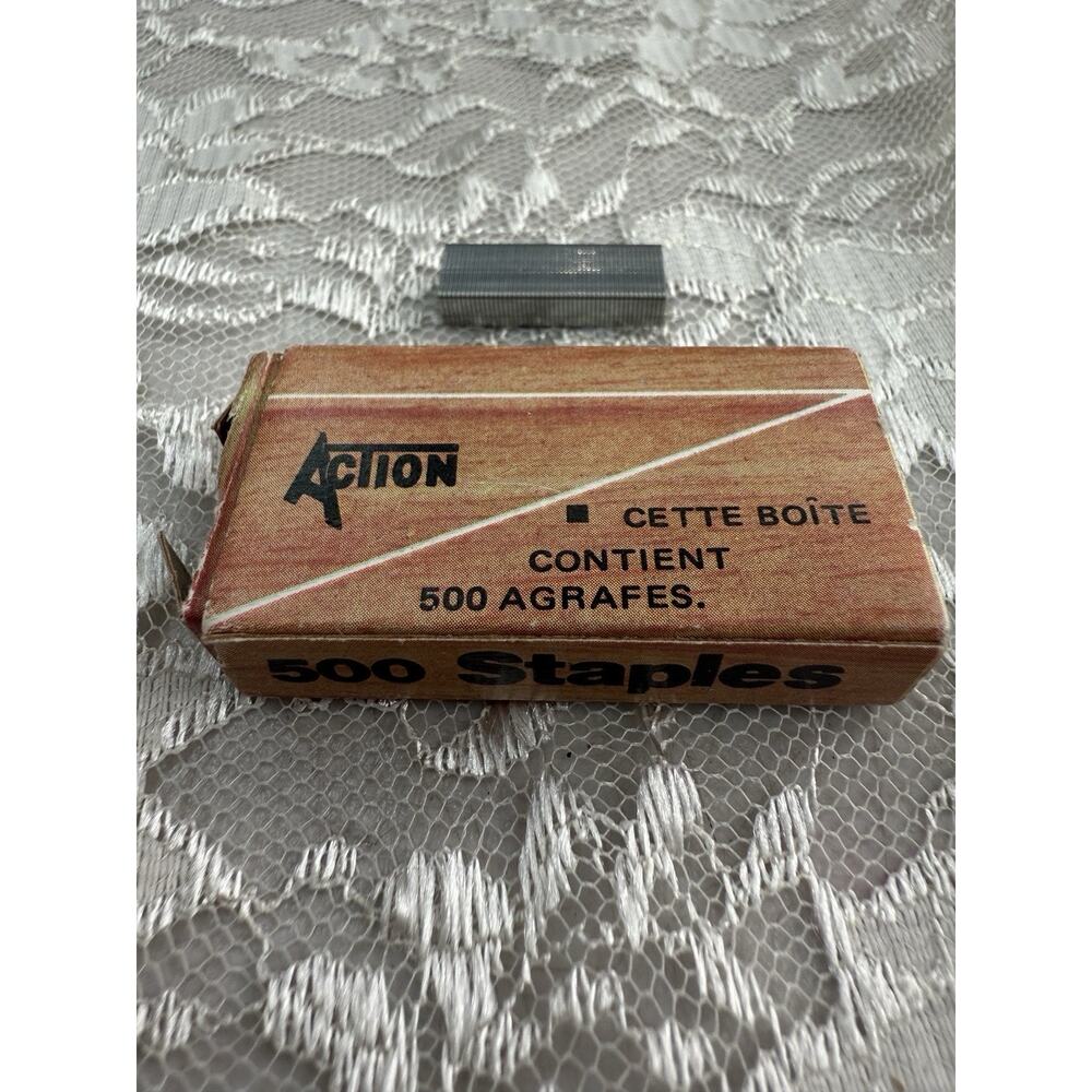 Vintage 1980s Staples Action Industries Red Graphic Advertising Prop